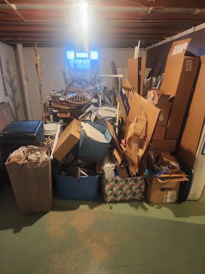 Roll-off dumpster container at job site for 15 Yard Dumpster Rental in Hueytown